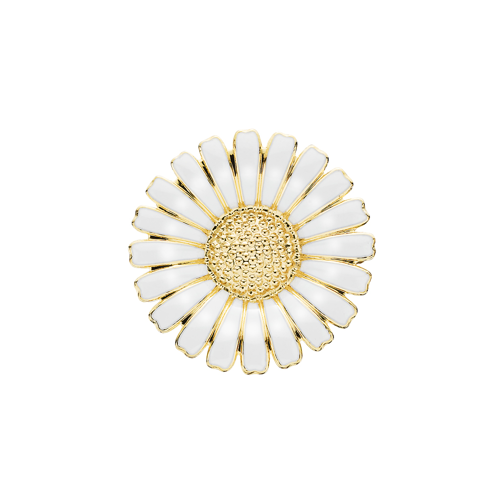 bruger heroin uærlig Marguerit broche forgyldt med 1x36mm hvid emalje 925 - Ure-smykker din  lokale urmager og guldsmed - køb online